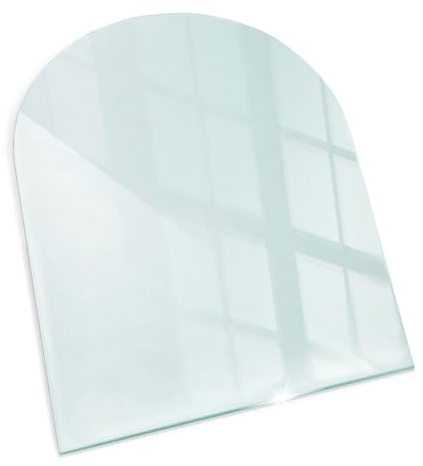Transparent eldstad glasplatta | kamin golvskydd härdat glas | värmetålig skyddsplatta | gnistskydd braskamin | minimalistisk design - 80x70cm