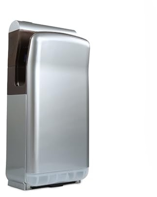 Asciugamani, Sensore a infrarossi ad alta velocità for bagno commerciale con montaggio a parete for elettrodomestico, asciuga mani automatico a tto caldo e freddo,Forte flusso d'aria(6667SLIVER)