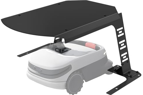 YRHome Mährobotergarage aus Metall Mähroboter Garage Schwarz Garage für Mähroboter Wetterfeste UV-Schutz Carport Überdachung Garage Dach für Rasenroboter & Ladestation Rostfreies - 77x94x36cm
