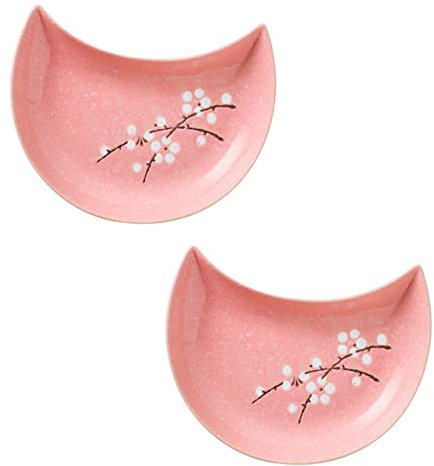 KICHOUSE 2pezzi Portata Creativa in Ceramica Per Sushi Di Vassoi Da Portata Per Cibo Per Casa e Cucina Facile Da Pulire e Trasportare