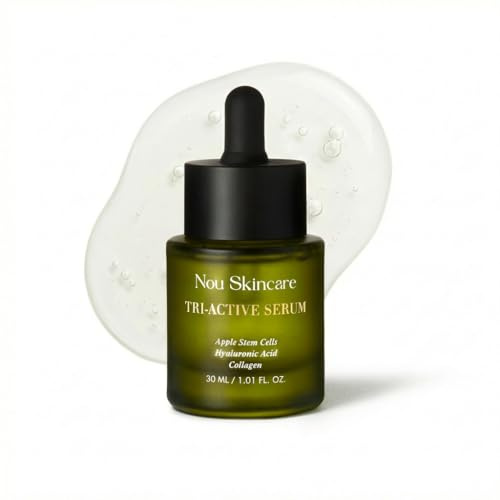 Hyaluronic Acid + Collagen Face Serum with Apple Stem Cell Extract, Lightweight Hydrating Anti-Ageing Serum, Day & Night