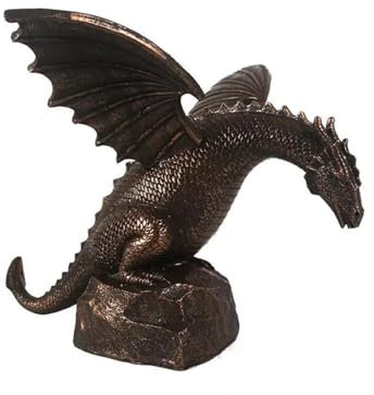 Fontaine Solaire Fontaine À Eau en Forme De Dragon Qui Respire l'eau, Statue en Résine, Jardin, Étang Flottant Extérieur, Bain d'oiseaux, Outils Décoration Jardin