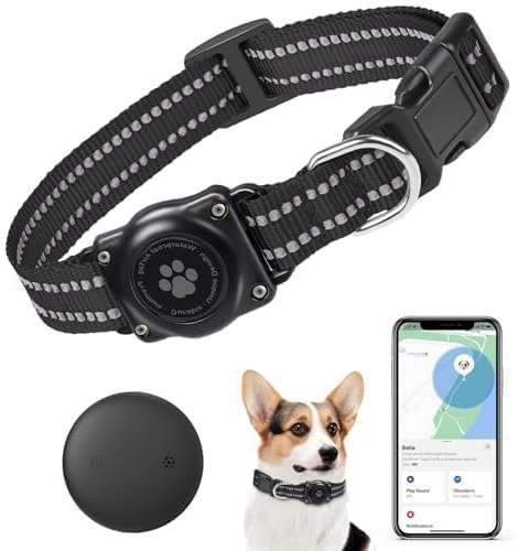 Vebiso GPS Tracker for Dogs (1 Pack), Mini GPS Cat Tracker, Smart Pet Activity Tracker (iOS Only), No Monthly Fee, Compatible with Apple Find My, Anti-Lost, Finder Tag for Vehicles/Pets/Kids/Items
