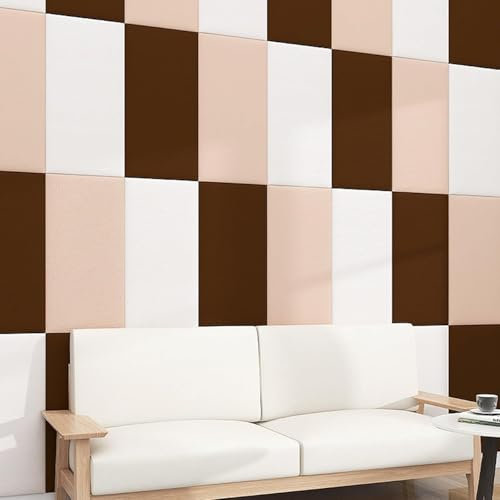 Wall Padding for kids 13 MM Super Thick Peel and Stick Headboard Tatami Bed Surround Anti-Collision Wall Padded Thermal insulation Sound insulation Upholstered Wall Panels(Dark gra