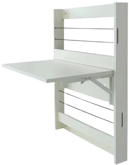L6NqIAG Mesa portátil multifunción for Colgar en la Pared: Escritorio de Aprendizaje Compacto y Plegable, Tablero Invisible for con estantería Sencilla Mesa Plegable de Pared(Table a White)