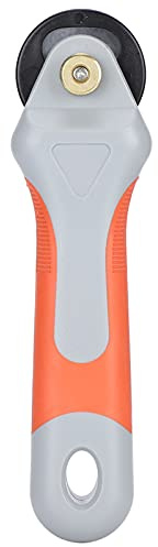 Haofy Rotationsmesser, Ergonomisches Orange-graues Schneidradmesser Zum Nähen, Basteln, Präzises Schneidwerkzeug für Stoff und Papier