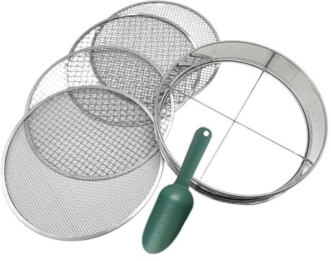 Générique Tamis de Sol – Tamis de Jardin Compact avec, à Pierre pour Pierres, Gravier, Outil Pratique pour Le Jardinage, Terre d'humus de de Terre | Préparation du Sol Plantation BALC