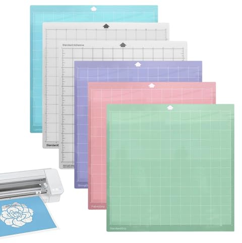 6 stycken skärmattor, plotter 4/5/3/2/1 olika självhäftande 12 x 12 ersättningsskärmattor Standardgrip Lightgrip Stronggrip FrabricGrip självhäftande matta för Viny Craft