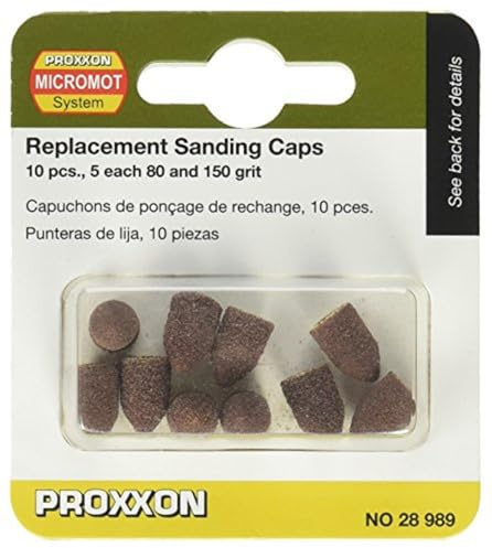 Proxxon Ersatzschleifkappen K80+150, 5 Stück, rostrot, 28989