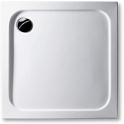 Acryl Duschwanne 80 x 80 cm superflach 2,5 cm, GERADE UNTERSEITE - zum sofortigen Aufkleben geeignet, rechteckig weiß Dusche/Duschtasse/Brausewanne