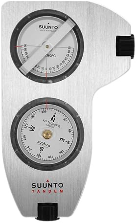 SUUNTO Tandem 360PC/360R G Kompass/Clinometer: 2-in-1 Präzisionskompass und Klinometer für Profis, weiß