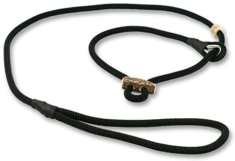 Mystique® Field Trial Moxonleine 8mm 130cm schwarz mit Zugbegrenzung