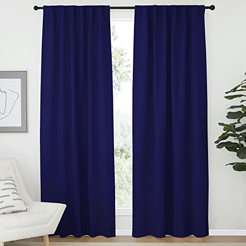 NICETOWN Tende verticali per finestre, colore blu navy, 150 x 200 cm, set di 2 pannelli, tende oscuranti a risparmio energetico per la scuola materna