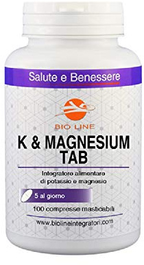 Potassio e Magnesio in compresse masticabili, 100 cpr