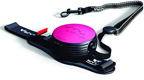 Lishinu 3830061190634 New 2 Original, Roll-Leine für Hunde mit Stop knopf, von 6 kg bis 12 kg, S, Magenta