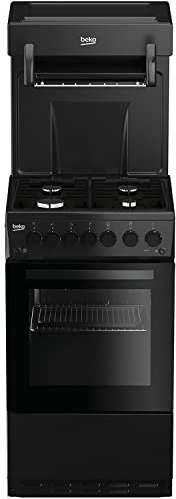 Beko KA52NEK 50cm Single Oven Gas Cooker With Eye Level Grill - Black