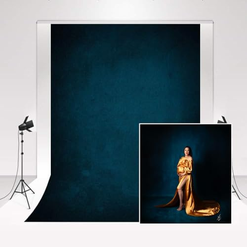 Kate Photo Studio Hintergrund Klassisches Blau 1,5x2,2m/5x7ft Marineblau Fotografie Hintergrund Abendkleid Foto Shooting Velvet Texture Portrait Photo Booth Requisiten Magazin Shooting Dekoration