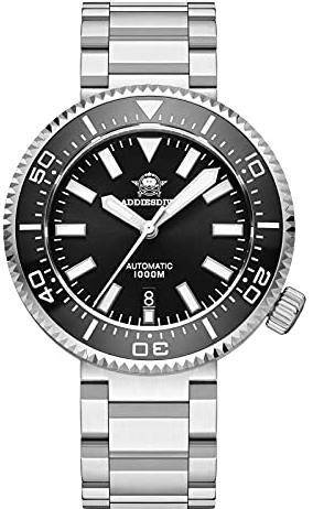ADDIESDIVE Herren Automatik Automatikuhr 1000m wasserdicht Armbanduhren Mit Saphirglas Edelstahlarmband/taucheruhr Herren