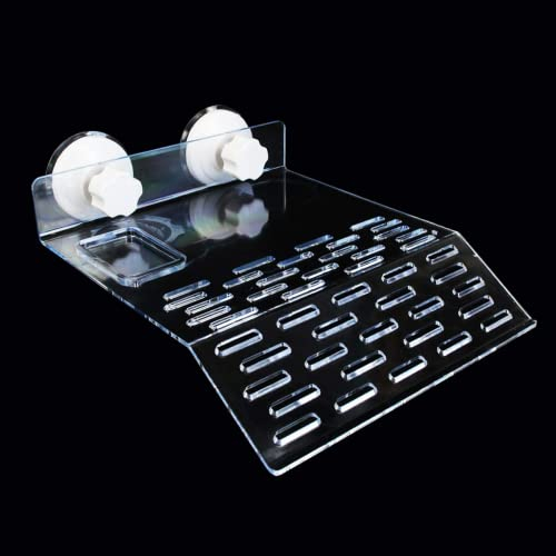 Schildkröten Plattform, Acryl Terrasse Aquarientier Tierkai Reptilienhabitat, Schildkröte Schwimmende Plattform mit Starkem Saugnapf