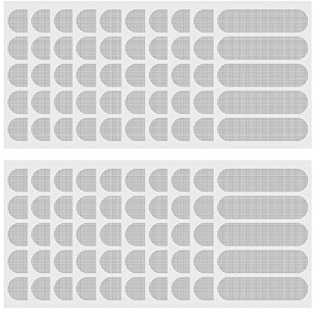 100 PCS Fliegengitter Reparatur Set, Mosquito Patch Fliegengitter Flicken Insektenschutz Reparaturset Klettband Selbstklebend für Fliegengitter Fenster Tür, Insektenschutz Fenster, Moskitonetz (Grau)