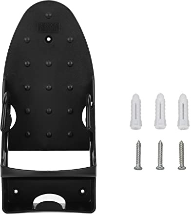 Iron and Ironing Board Hanger, Wall Mount Electric Iron Holder Rest Ironing Board Storage Organizer Shelf with Hook for Household Bathroom Laundry Room(Black)