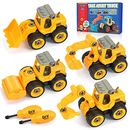 Anginne Boys Toys Age 3-12, Tractor Toys Car Games Digger Toys for 3-12 Year Old Boys Gift Christmas Xmas Gifts for Kids Toy Age 3 4 5 Gifts for 3 4 5 6 7 8 9 Year Old Boys Girls Kids' Play Vehicles