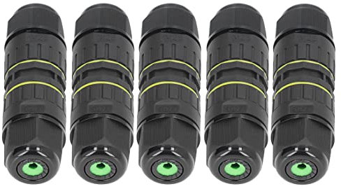 5Pcs Junction Connector, Garden Junction Box LED Light M25 3 Core Wire Connector Box IP68 Waterproof External Electrical Junction Box 9‑12mm Junction Box