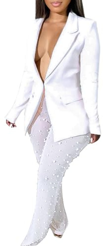 XZLUFNY Leggings with Mesh See Through Juniors Empire Waist Butt Lifting Gauzy Boot Cut Trouser Evening Celebrity Homecoming Trousers White M