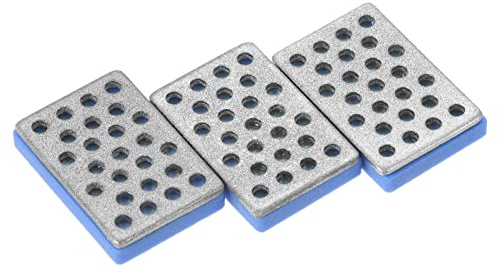 PATIKIL 1.2 x 0.8 360 Grano Grueso Esquí Snowboard Diamante Piedra, 3 Paquete Esquí Cantos Afilador Diamante Cantos Snowboard Piedra Afilar, Azul