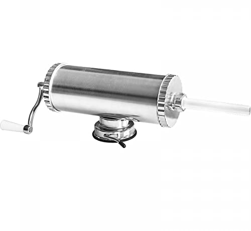 Insaccatrice per Salsicce e Salami 2,5kg + Imbuti di 4 Misure - orizzontale - Manuale - Acciaio inox