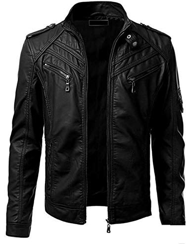 Kobilee Giubbotto Pelle Uomo Elegante Bomber Vintage Moto Giubbino Leggera Aviatore 4 Stagioni Invernale Motociclista Marrone Giacca Biker Taglie Forti