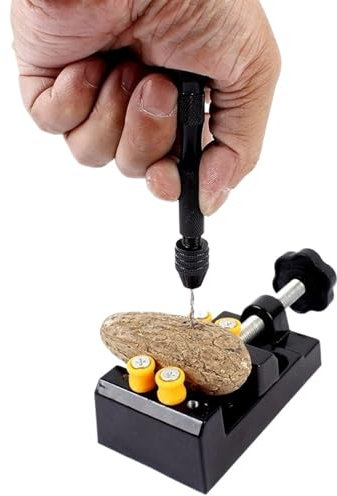 AVIMYA Mini Taladro Manual de aleación de Aluminio, Conjunto de Herramientas de Mano for Tallado de carpintería, Accesorios de microtaladro de Acero Inoxidable (Color : C-127, Size : 90MM_Round)