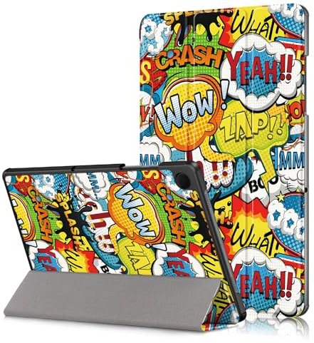 TOPCASE Magnetiskt smalt fodral kompatibelt med Samsung Galaxy Tab A9 Plus/A9+ 11 tum SM-X210 X216 X218 surfplatta tredelat fodral med funktionsstativ och automatisk vila/vakna, Ohyeah