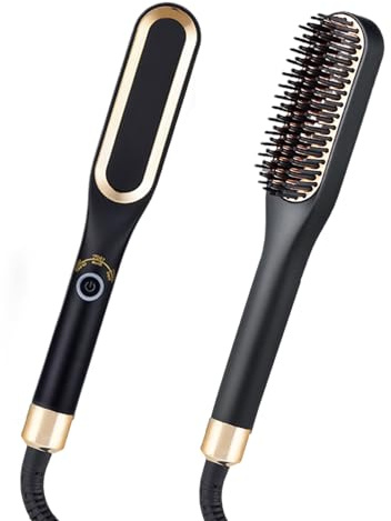 Electric Heated Beard Straightener Comb - Hot Brushes for Beard Care and Hair Styling, Portable Ionic Hair Straightening, Best Christmas Gifts for Men and Women