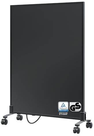 BR Bringer® Infrarotheizung 450 W Schwarz Elektroheizung | Energiesparende Infrarotwärme für Wohnraum, Büro oder Badezimmer - schwarze Elektroheizung, TÜV und GS geprüft