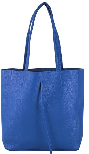 modamoda de T253 Damen Leder Henkeltasche mit Innentasche, handmade in Italy