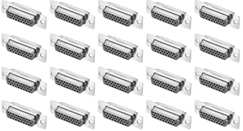 QUARKZMAN 20 Stück D-SUB Serial Adapter, DB26 Buchse 26-poliger Breakout Connector Buchse Anschlussdose für Mechanische Ausrüstung CNC-Computer, Schwarz