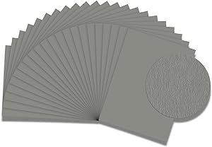 Sumico Bastelkarton 50x70cm 25 Bogen I Bastelpapier 220g/m² I dickes Ton-Papier zum Basteln & Malen I Bastel-Pappe umweltfreundlich verpackt I Tonkarton bunt für Kinder (Grau)