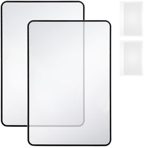 Dimeho 4 Pcs Page Magnifying Sheet 3X 5X Clear Lightweight Magnifier Flat Plastic Optical Fresnel Lens Handy Card Size Magnifier Bookmark for Seniors Reading Small Prints People with Low Vision
