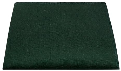 King & Priory Hunter Green Linen Pocket Square, Handkerchief
