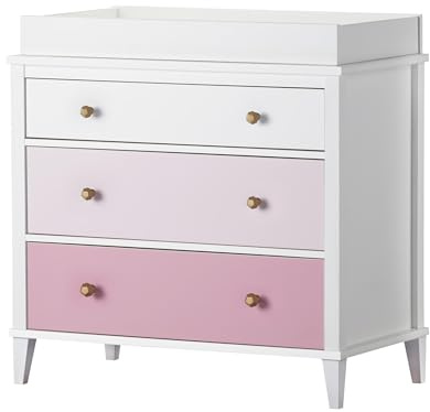 Dorel Home Furnishings LS Monarch Hill Poppy 3 drawers Changing Table Pink, 49x91x90cm (DxWxH)