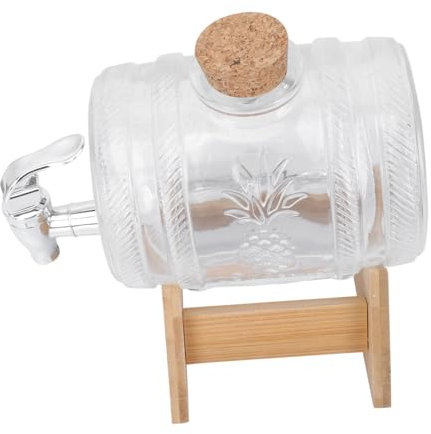 COLLBATH Style Drink Dispenser Glass Bottle Wine Bucket Tap Juice Can Storage Container