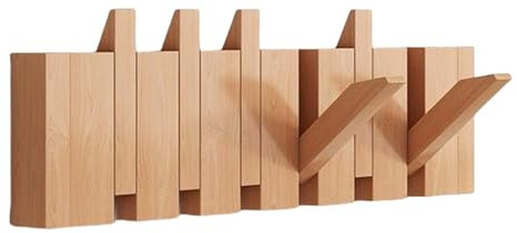 jamgeery Holzgarderobe zur Wandmontage, Klavierdesign Garderobenleiste Garderobenhaken Kleiderhaken für Flure, Garderoben, Schlafzimmer und Badezimmer