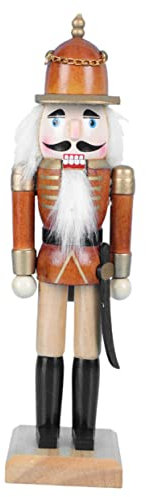 JEWEDECO Schiaccianoci Soldatino Decorativo in Legno Marrone Per Natale Decorazioni Da Tavolo Vivaci Con Bocca Apribile Addobbo Natalizio Classico Per Casa e Festa