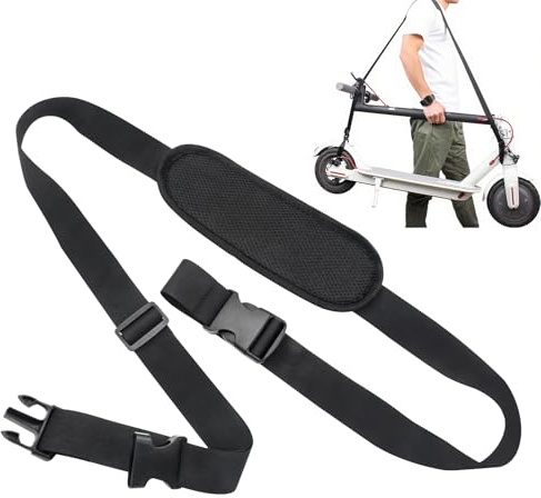 Adjustable Scooter Carry Strap with Quick-Release Plastic Buckles & Anti-Slip Pad for Electric Scooters, Folding Bikes, Yoga Mats – 55lb Capacity, Lightweight & Portable