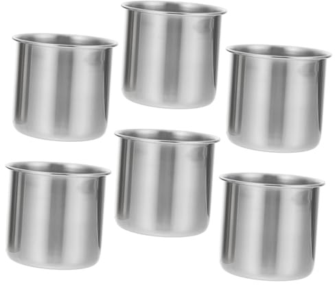FIXOSHEE 6 Pezzi Tazza Medicinale in Acciaio Inossidabile Misurino Per Bilancia Misurino in Acciaio Inossidabile Strumento