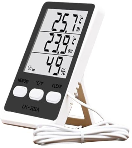 Gacqpli Termometro per Congelatore, Termometro Impermeabile per Acquario, Igrometro Digitale Con Display LCD Per Frigorifero, Elettrodomestici Da Cucina, Conservazione Degli Alimenti, Magazzino E