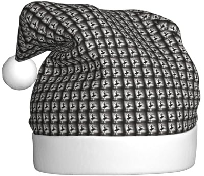GUOLGP Gorro de Navidad con estampado de bailarina, gorro de Papá Noel, celebraciones, unisex, accesorio de disfraz de fiesta de Navidad
