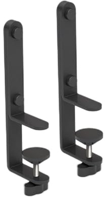 Helilyco Staffa in metallo per pannello forato, fissaggio clip di fissaggio, confezione da 2, bianco per nero, tipo stecca verticale, 185 x 55 mm, 135 x 115 mm