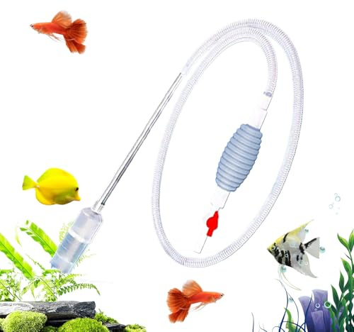 Generico Aquarium Siphon Reiniger – Werkzeug für den Wasserwechsel mit manueller Pumpe, Gerät zum Absaugen von Sand und Rohren für die schnelle Reinigung des Substrats